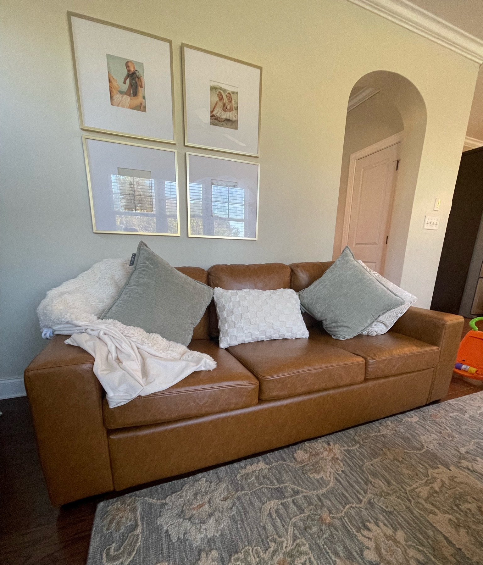 Leather couch (faux) from amazon. 🥂 Perfect for smaller homes. 

#LTKHome