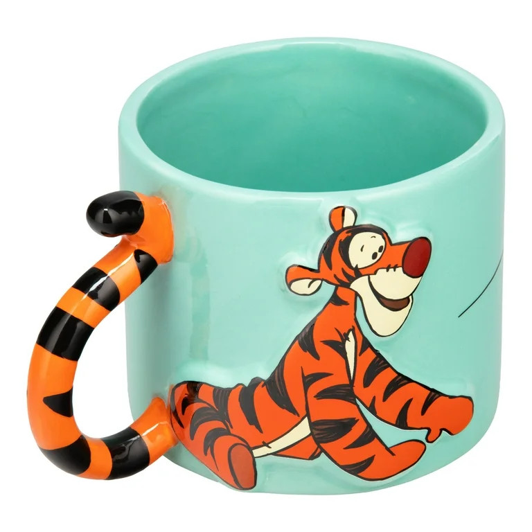 PD Tigger Tail Ceramic Mug with Embossed Character Details, 400ml | Walmart (US)