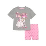 Toy Story Toddler Girls Graphic Tee and Bike Shorts Set, 2-Piece, Sizes 12M-5T | Walmart (US)