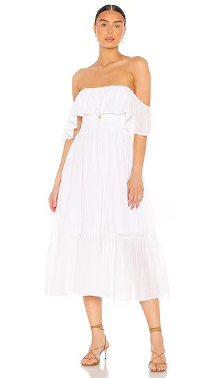 Selvaggia Midi Dress | White Midi Dress | White Strapless Dress | White Dress Bride To Be Outfits | Revolve Clothing (Global)