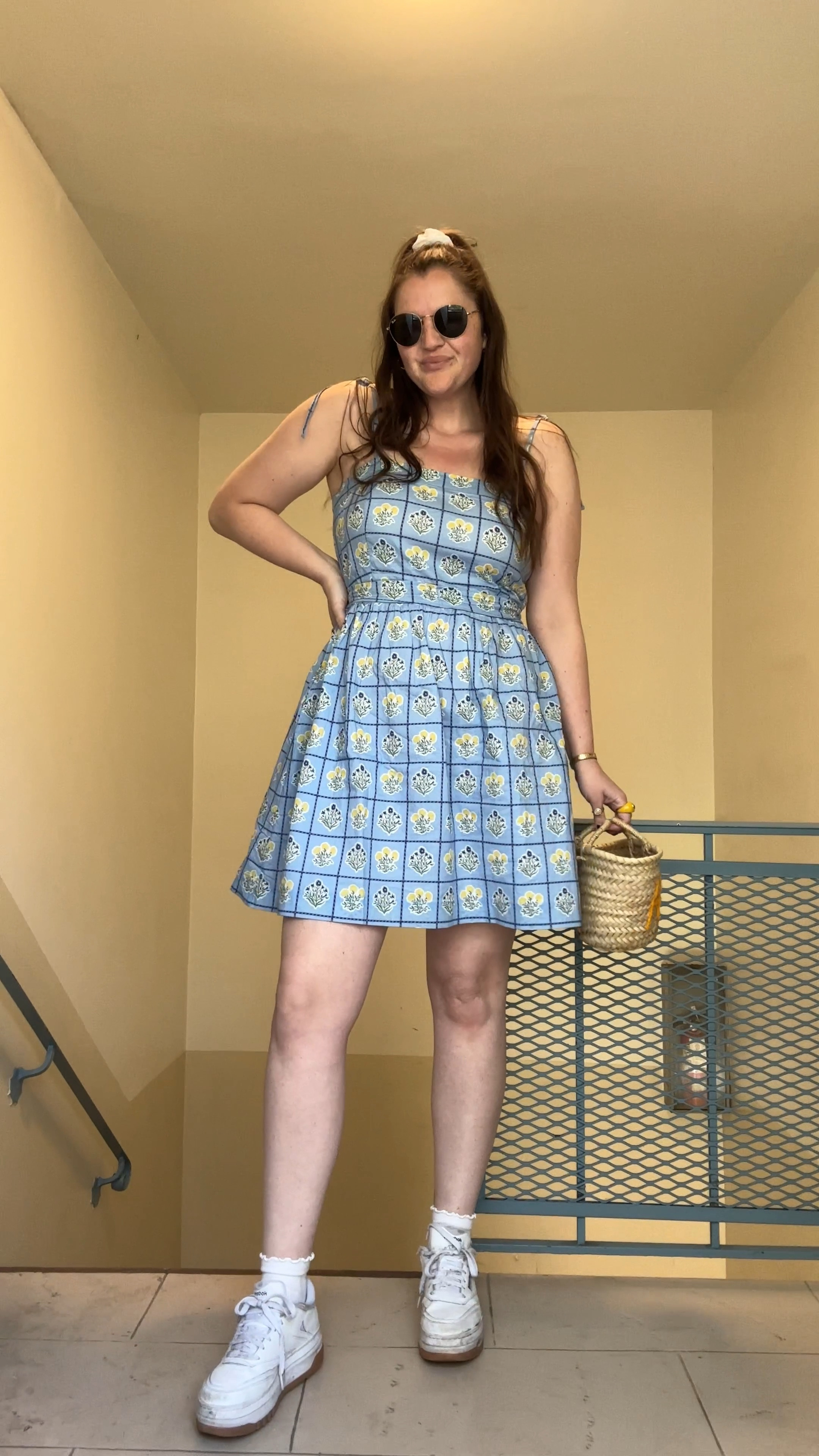 Beyond by Vera spring dresses, new arrivals, mini dress, blue floral print, spring / summer, travel outfit, vacation outfit, budget friendly, affordable, Reebok Club C Extra Sneakers, comfy shoes, casual outfit, rayban round sunglasses, gold jewelry from Amazon (hoop earrings, rings), Joyingtwo Womens Ankle Casual Socks Lace Ruffle Low Cut Knit Cotton Lettuce Socks for Women Girls, Etsy Personalized straw moroccan basket,bridal shower bags,customized straw bags,custom beach bag,straw tote,embroidered bags

#LTKFindsUnder100 #LTKFindsUnder50 #LTKStyleTip