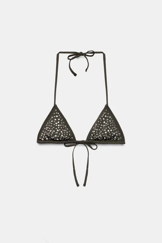 TRIANGEL-BIKINI-TOP MIT NIETEN | Zara DE