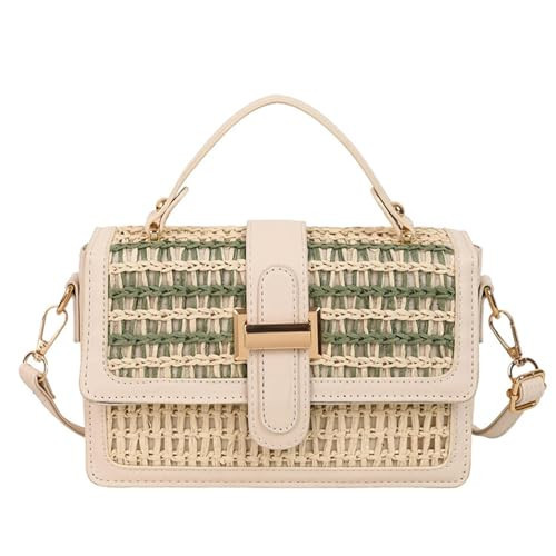 OWGSEE Straw Crossbody Bags for Women Summer Straw Clutch Bag Woven Beach Purse Vacation Handbags (C Green) | Amazon (US)