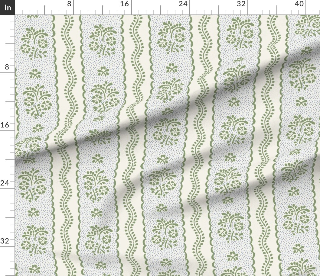 Hayley Stripe Yeabridge on Swiss Coffee Fabric | Spoonflower | Spoonflower