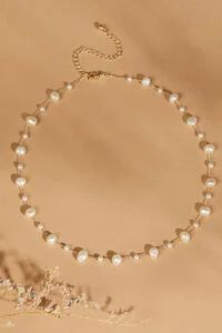 Dainty Pearl Stone Choker Necklace | Altar'd State