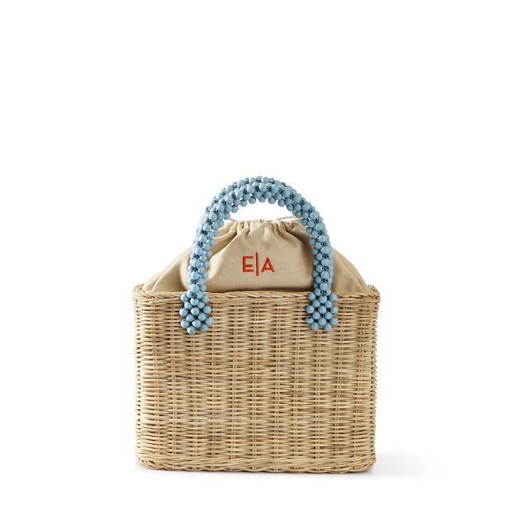 Isla Beaded Wicker Bag | Mark and Graham