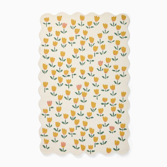 Kids Tulip Scalloped Rug | West Elm (US)