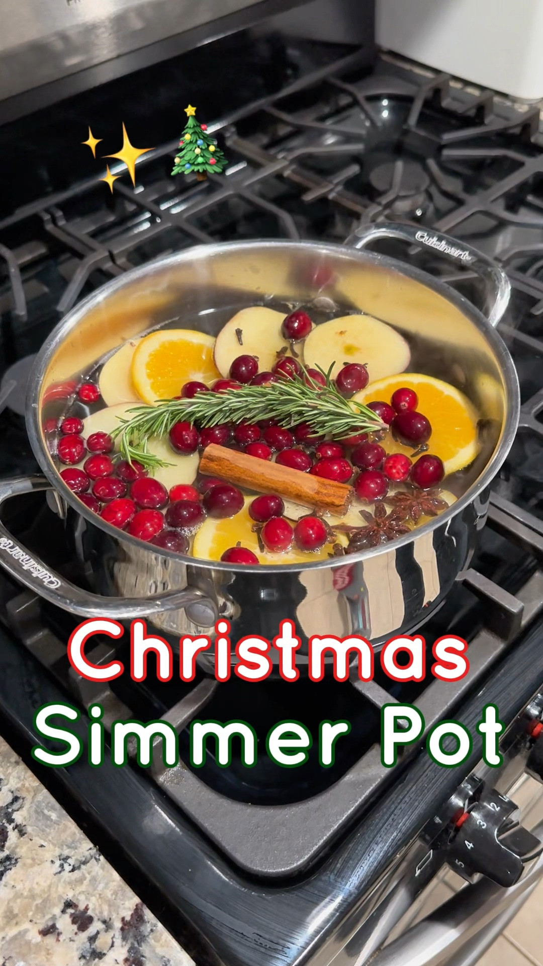 🎄 Want your home to smell like Christmas? ✨ This Christmas Simmer Pot is one of the easiest (and coziest!) ways to fill your home with that nostalgic holiday aroma. 

🍲Just add the ingredients to a pot, let it gently simmer, and enjoy as your whole home transforms into pure Christmas magic. 

🎁It also makes a beautiful, thoughtful homemade holiday gift!

Here’s what I used:
– Water (fill pot halfway to ¾ full)
– 2 cups fresh or frozen cranberries
– 1 sliced orange
– 2–3 rosemary sprigs
– 2–3 cinnamon sticks
– 1 tsp vanilla extract
– 2 tbsp whole cloves
– 2–4 star anise

👩🏻‍🍳Simmer on low and add more water as needed. This also works perfectly in a slow cooker for all-day fragrance. ✨

Tell me in the comments — what scent makes your home feel like the holidays?

Holiday Christmas kitchen, Holidag hime scent, Angie’s Magical Style, Christmas Holiday Natural Fragrance, Christmas smell, Christmas fragrance 

#LTKGiftGuide #LTKSeasonal #LTKHoliday