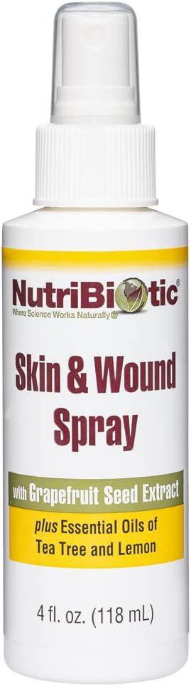 NutriBiotic Skin & Wound Spray with GSE, 4 Fl Oz | Grapefruit Seed Extract Plus Tea Tree & Lemon ... | Amazon (US)