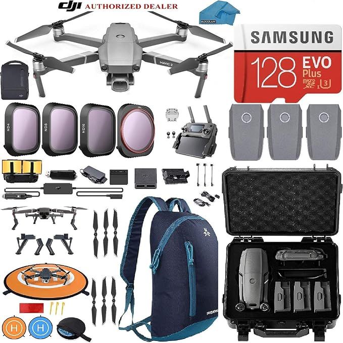 DJI Mavic 2 Pro Drone Quadcopter Fly More Combo, with 3 Batteries Hard Case Backpack and ND, Cpl ... | Amazon (US)