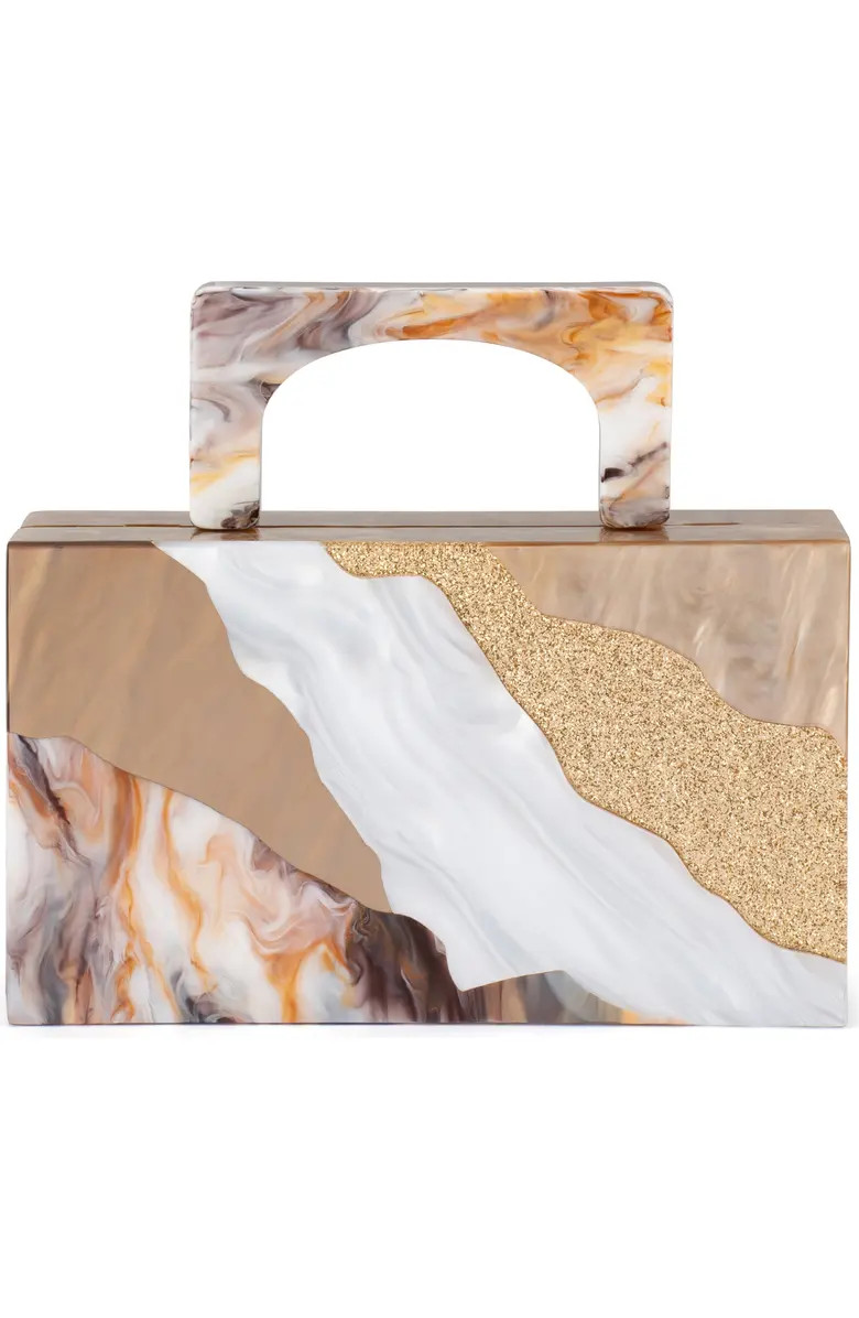 Fleur Acrylic Top Handle Bag | Nordstrom