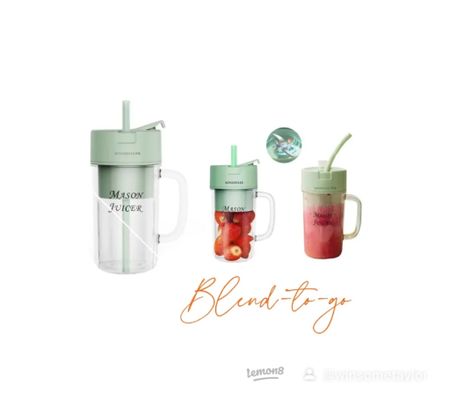 Portable Blender Fruit Blender Personal Blender with Straw For Smoothie Protein Shake Juice Office Sports Home Travel 1pc (Mint) 

#LTKsalealert #LTKhome #LTKSpringSale