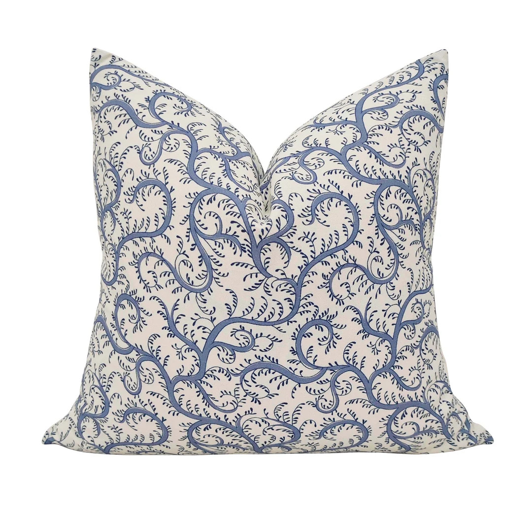 Decorative Pillow Cover Hmlvngcrafts in Periwinkle Blue Plumbato Pillow Cover, Toss Pillow, Accen... | Etsy (US)