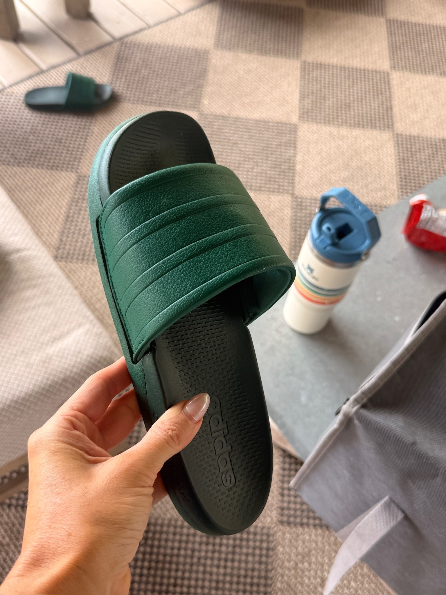 I saw my sister’s partner wearing these green adidas slides at the lakehouse last weekend. And immediately went on a scavenger hunt to find them. Found at Nordstrom rack. True to size!