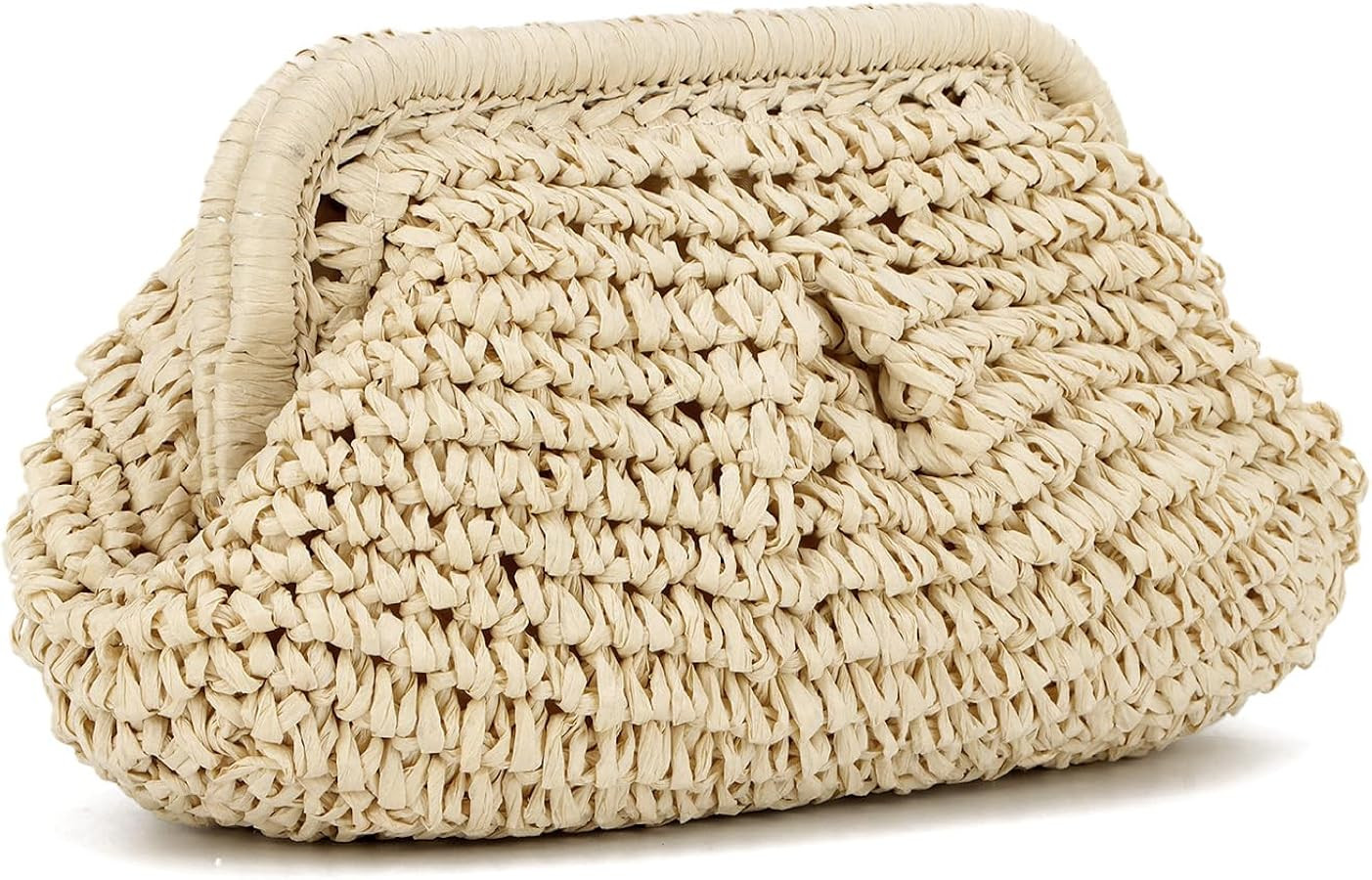 Straw Dumpling Clutch Bag - Woven Straw Tote Clutch Purse for Women - Summer Beach Bag - Wicker C... | Amazon (US)