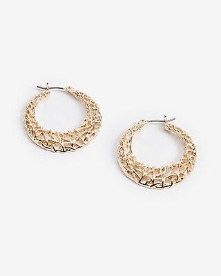 Gold Filigree Hoop Earrings | Express