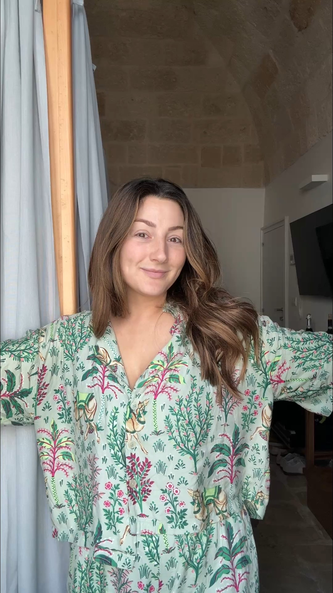 Get dressed with me for a chilly day in Italy!!

Jacket size xs in color ecru - runs big! 

Top size xs - comes in petite in a navy color but I'm in the regular and it fits great!! 

Long sleeve size small

100% cotton cardigan size small petite 

Pants from Amazon size medium - on sale for $15!! 

Jewelry use code Mimi15

Linked exact and similar bags! 

Pajamas size small petite 

I'm 5'0" 145lbs

#LTKPetite #LTKTravel #LTKWatchNow