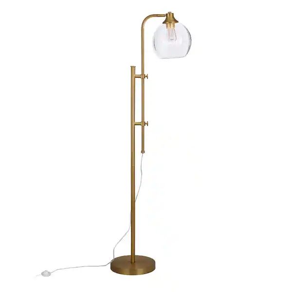 Antho Height Adjustable Floor Lamp with Glass Shade - Overstock - 31320810 | Bed Bath & Beyond