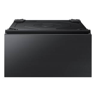 Samsung Bespoke 27 in. Laundry Pedestal in Brushed Black with Storage Drawer WE502NV - The Home D... | The Home Depot