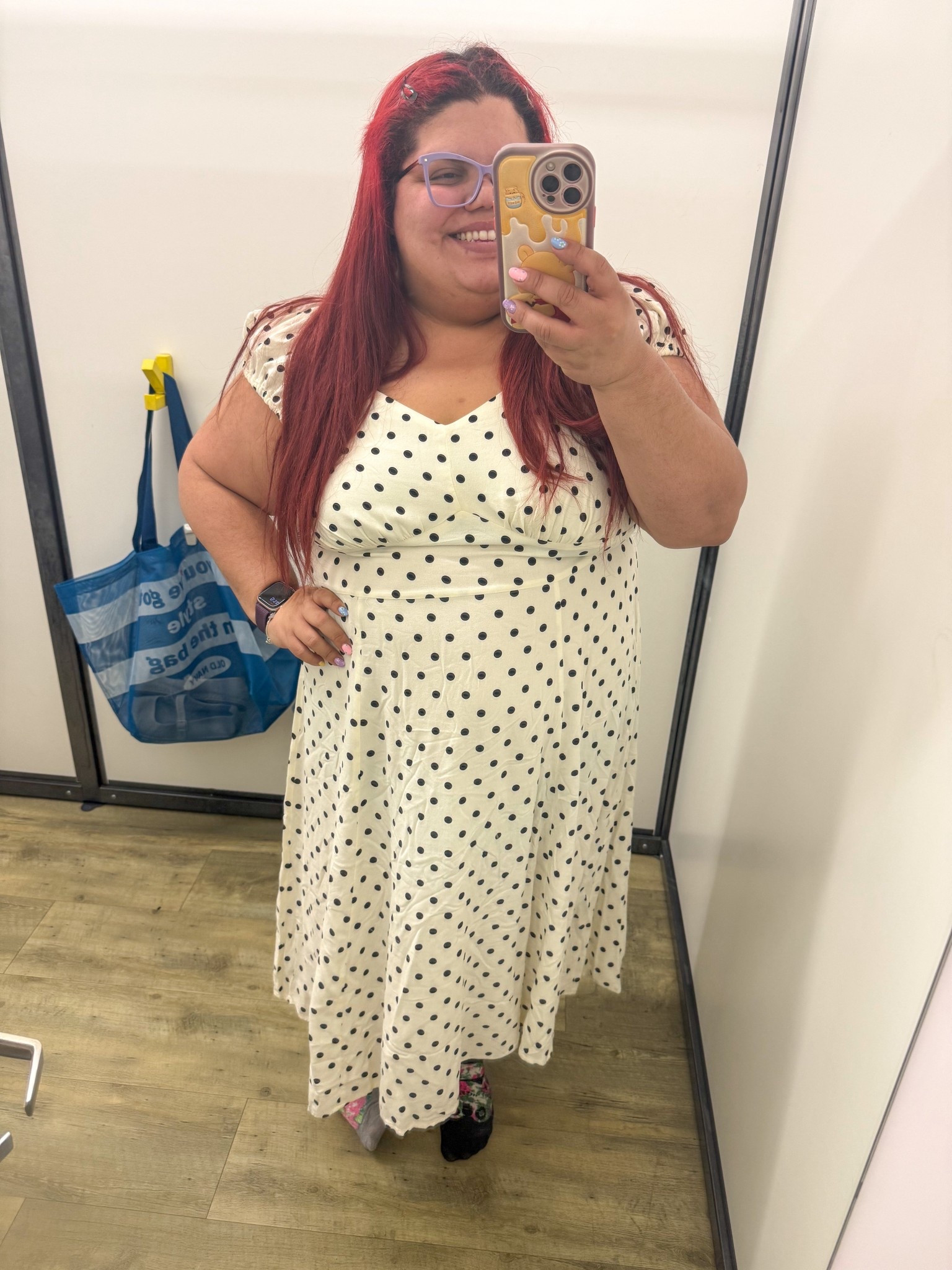 Short Sleeve Polka Dot Dresss