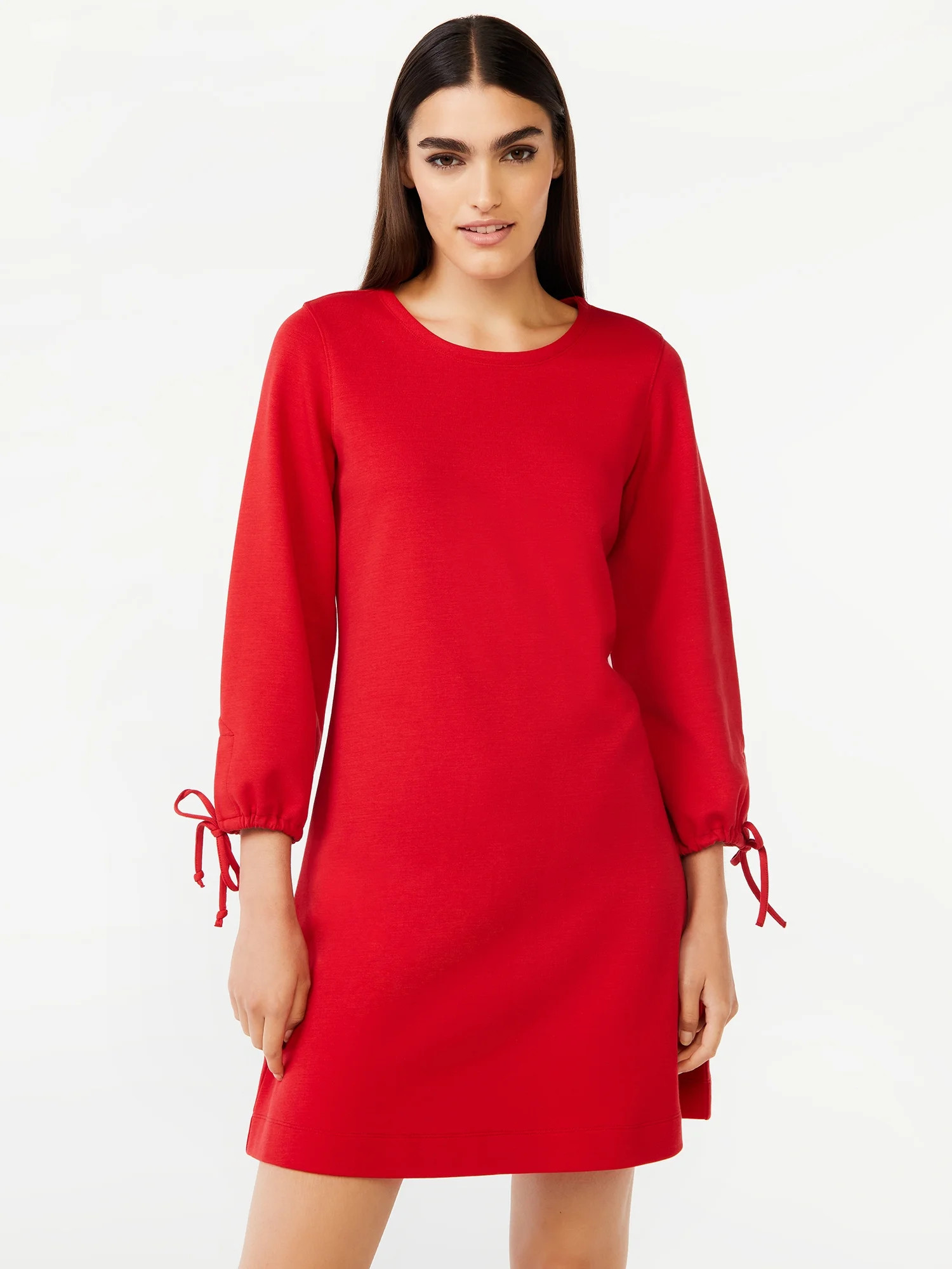 Free Assembly Women's Tie Sleeve Mini Dress - Walmart.com | Walmart (US)