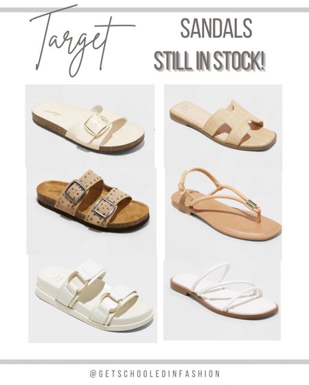 Target sandals in stock 

#LTKShoeCrush #LTKFindsUnder50 #LTKStyleTip