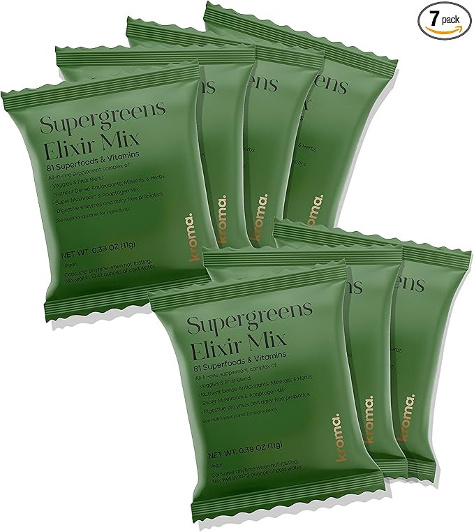 Supergreens Elixir Greens Powder for Gut Health, Skin Care & More, Gluten Free, Vegan, Made with ... | Amazon (US)