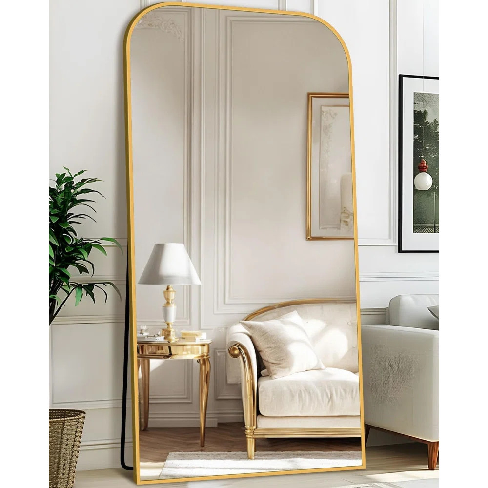 Full Length Mirror, 81"X41" Floor Mirror Freestanding, Arched Floor Standing Large Full Body Mirr... | Wayfair North America