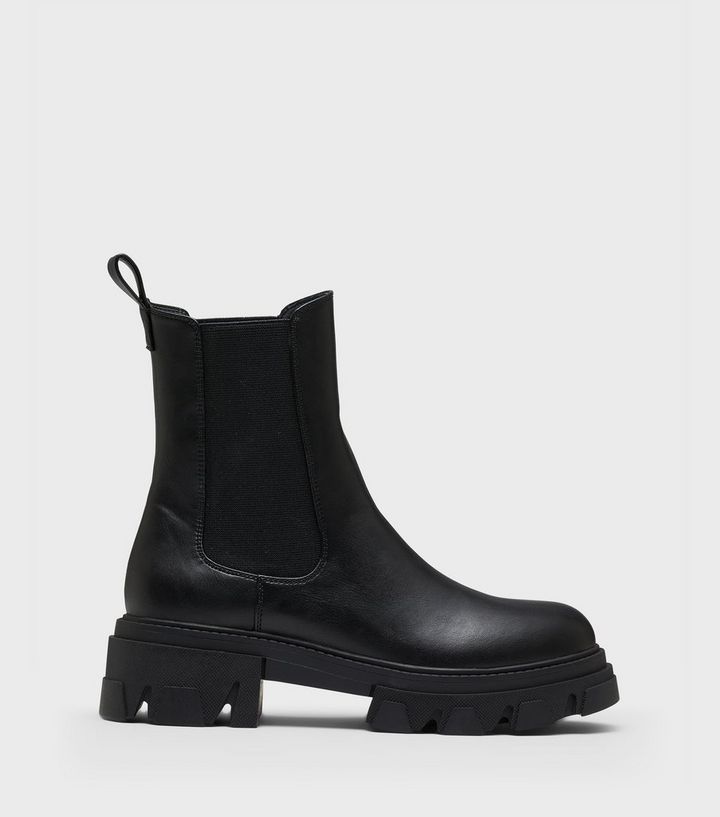 London Rebel Black Chunky Chelsea Boots
						
						Add to Saved Items
						Remove from Saved I... | New Look (UK)