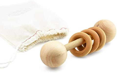 Wood Baby Rattle Teether by Homi Baby, Perfect Montessori Grasping Teething Toy for Babies, Handmade | Amazon (US)