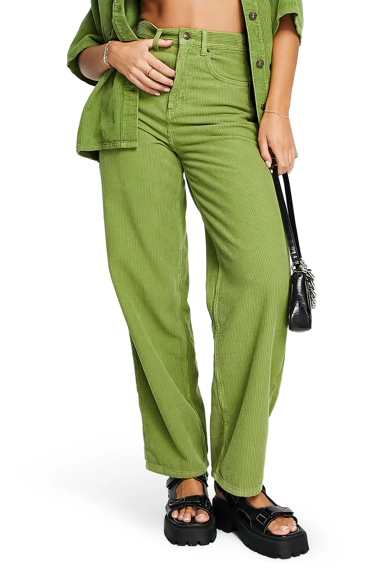 Topshop Baggy Cord High Waist Jeans | Nordstrom | Nordstrom