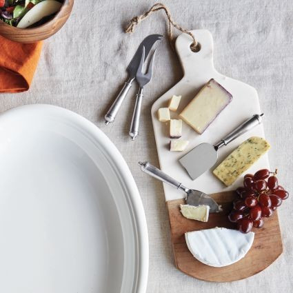 Marble and Acacia Wood Cheese Paddle | Sur La Table (US)