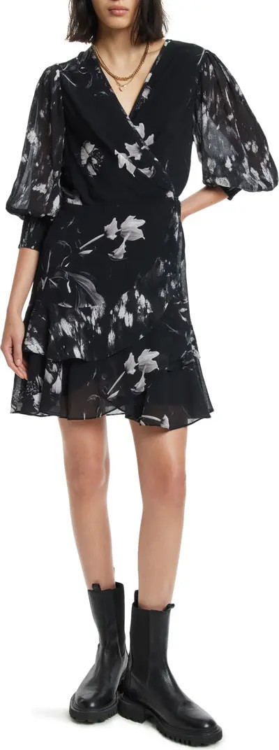 Ari Pauline Floral Print Faux Wrap Dress | Nordstrom
