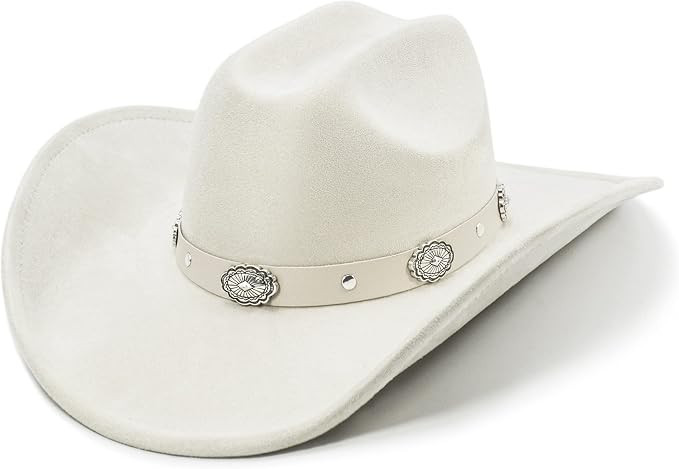 Cowboy Hat for Women and Men with Shapeable Wide Brim - Felt Cattleman Western Hats for Cowboys a... | Amazon (US)