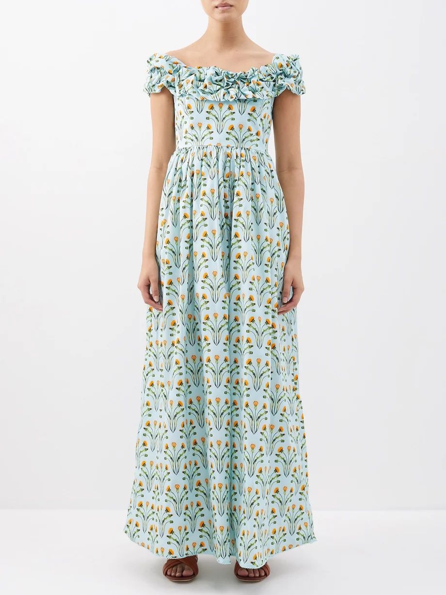 Espliego ruffled floral-print cotton maxi dress | Agua by Agua Bendita | Matches (US)