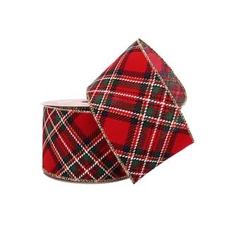 2.5" x 6.6yd. Wired Tartan Ribbon by Celebrate It® Christmas | Michaels Stores
