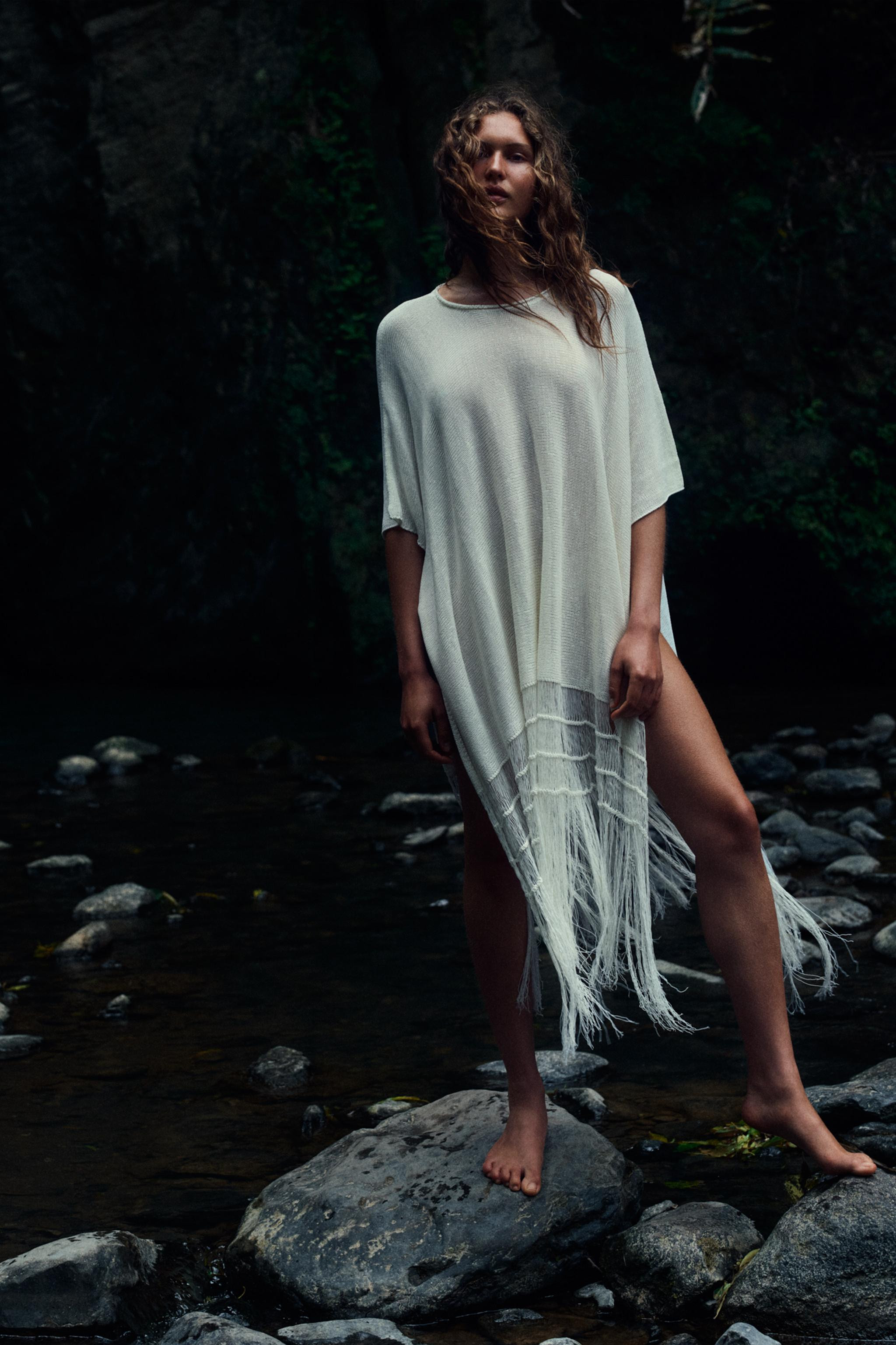 FRINGED KNIT TUNIC | Zara US