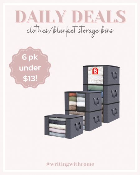 Clothes and blanket home storage organization bins

6 pack is under $13! Make sure to apply the 40% off coupon!

Home organization, blanket organization, closet organization, pop up bins, storage bins, Amazon daily deals, Amazon home

#LTKhome #LTKfamily #LTKfindsunder50