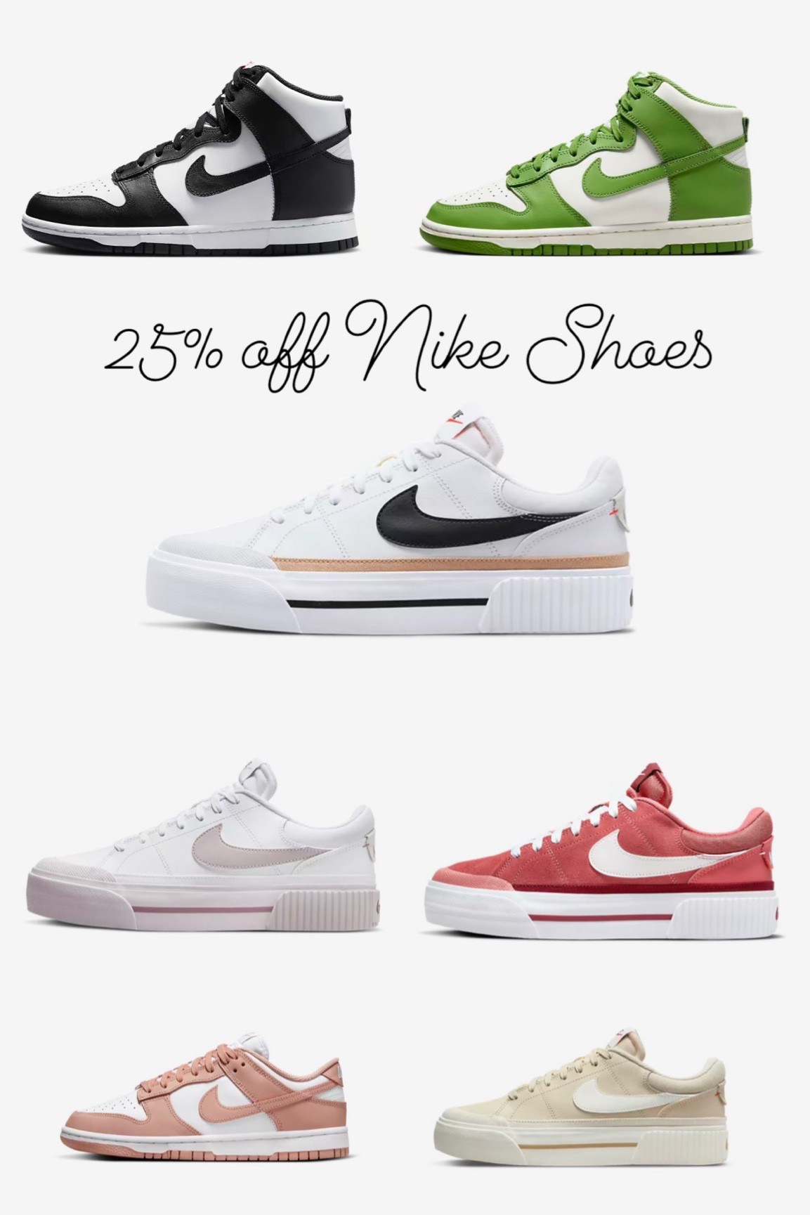 25% off Select Styles Nike Shoes! Use code: SPORT25 

#LTKActive #LTKxNSale #LTKBacktoSchool