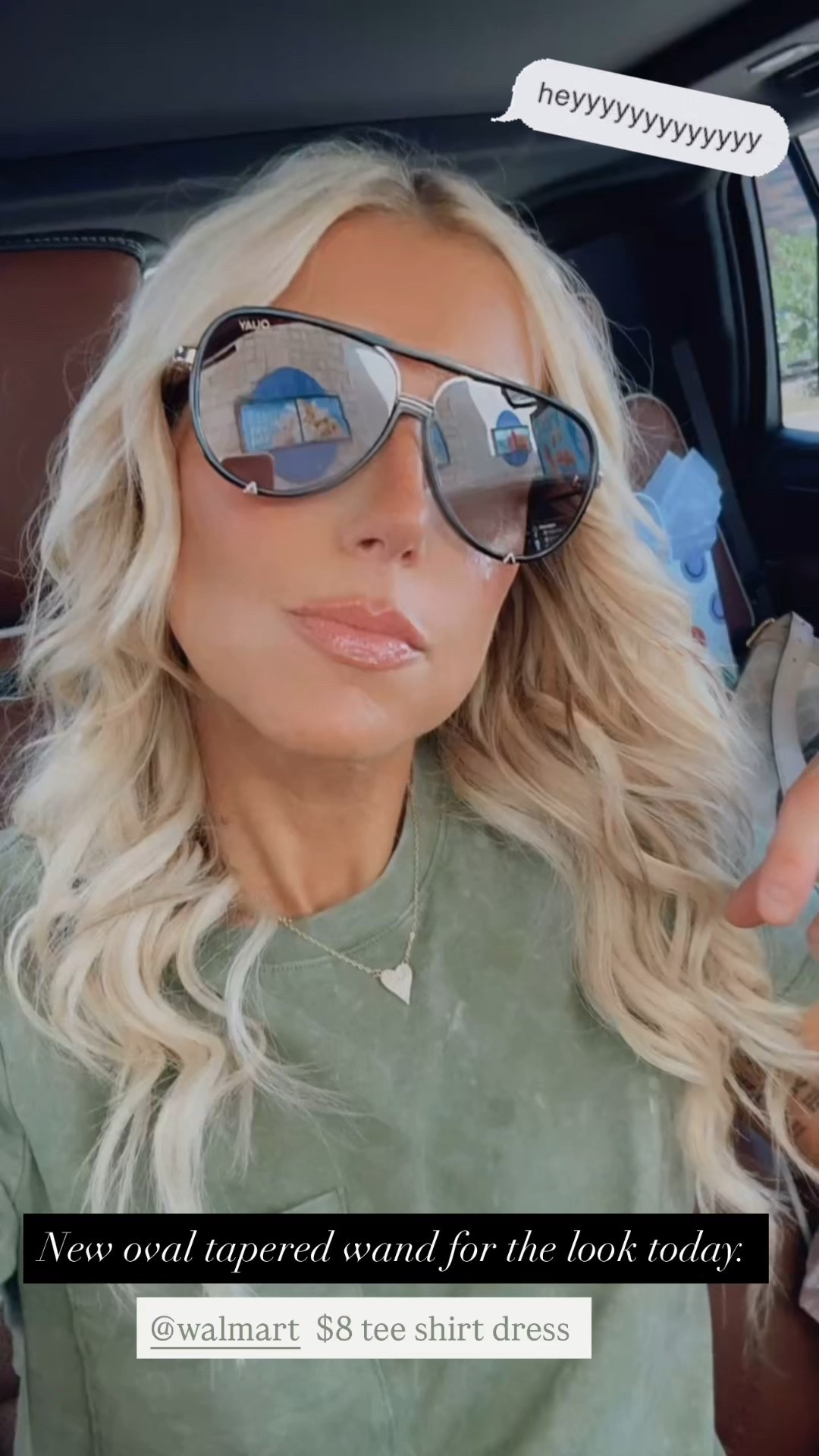 New curls.  New shades. New $11
shirt dress (xs.) 