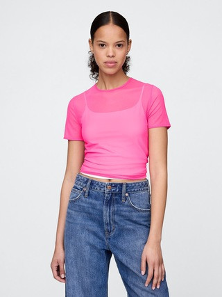Mesh Crop T-Shirt | Gap (CA)