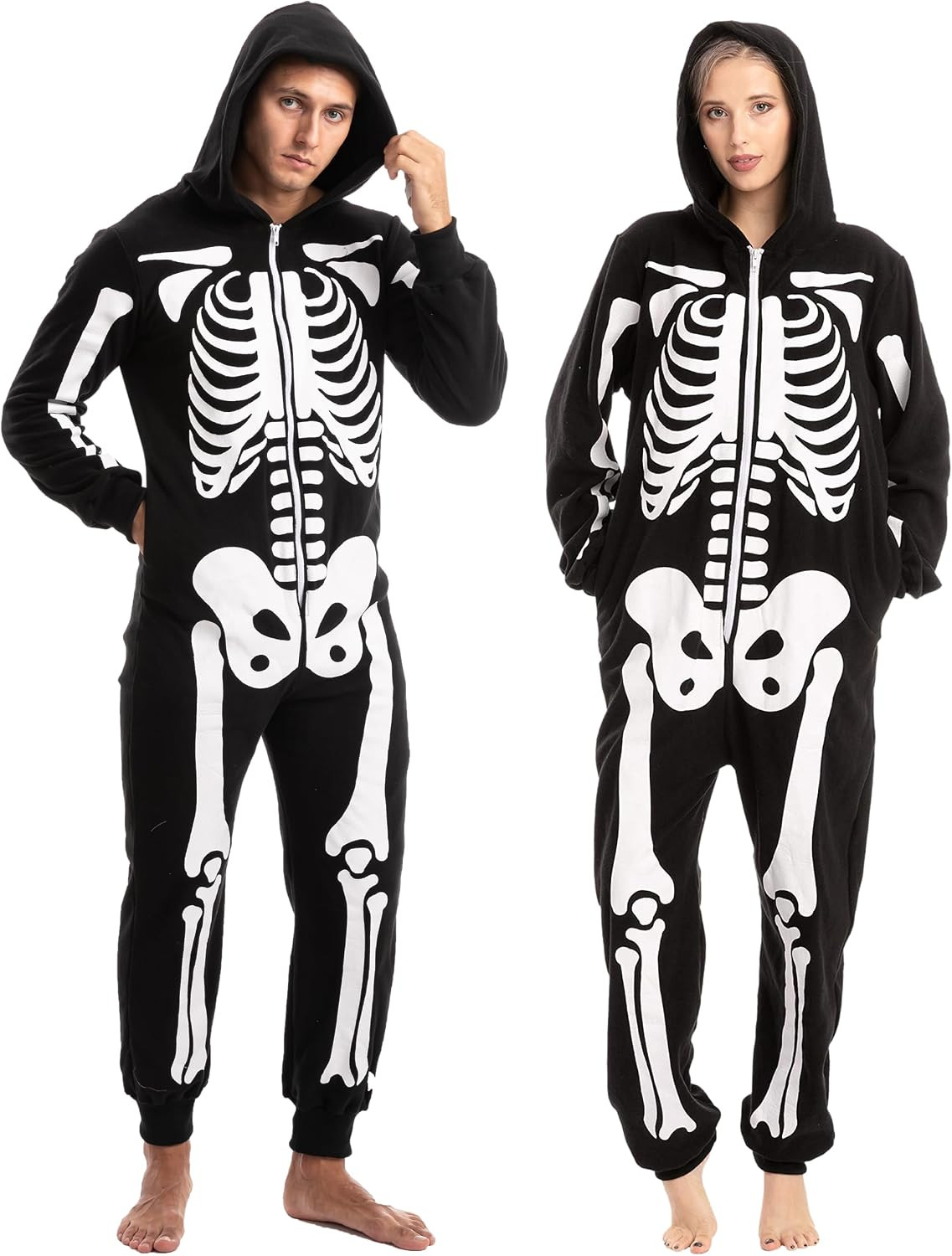 Spooktacular Creations Halloween Skeleton Costume, Unisex Skeleton Costume Jumpsuit for Adult Halloween Themed Parties | Amazon (US)