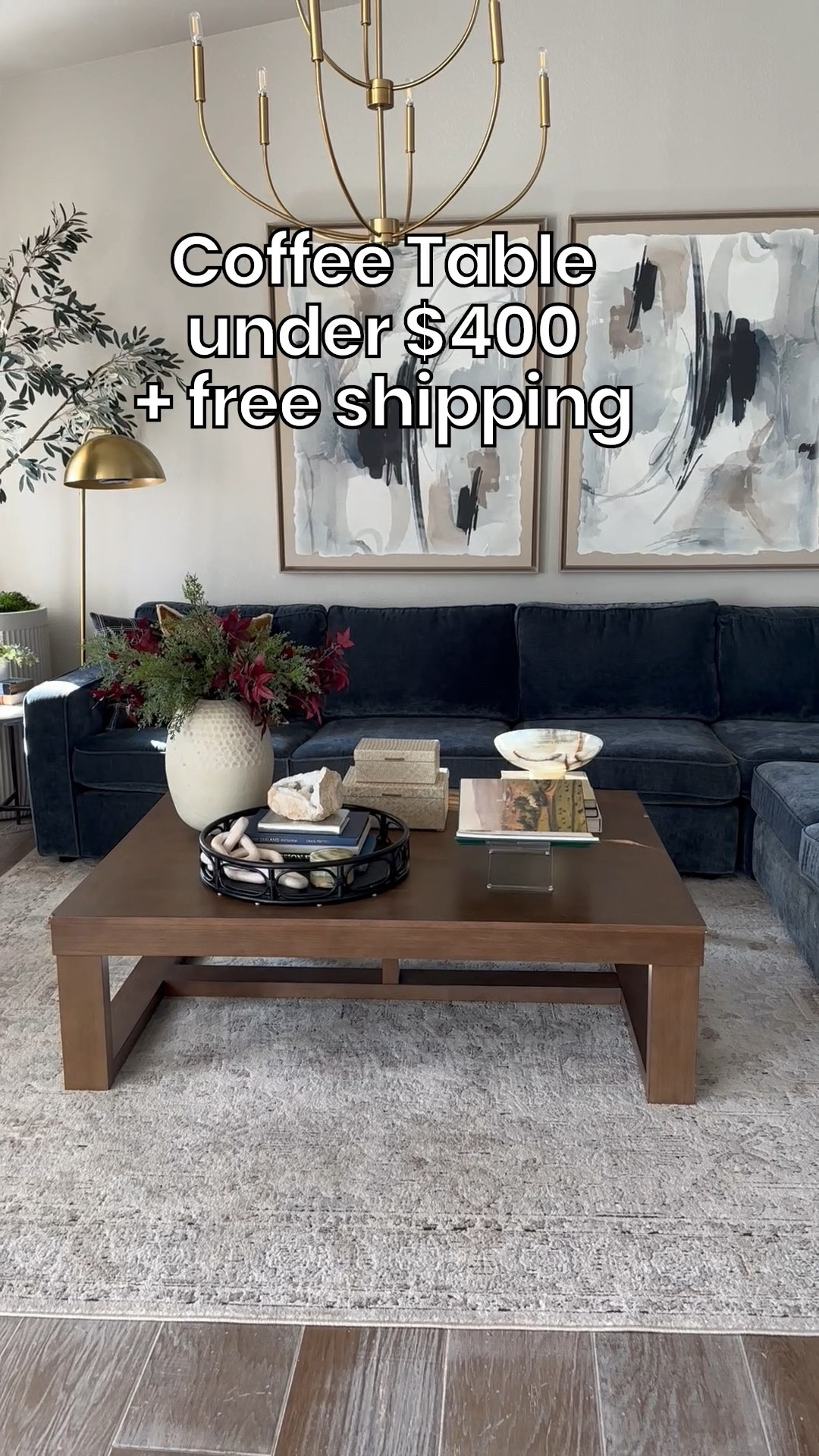 Oversized wood coffee table for under $400 with free shipping. 
We have the “grayish brown” color. To me it doesn’t have a gray undertone, it’s just a neutral medium brown color.

Comes in light wood white oak and dark brown wood options. Large modern coffee table.

#coffeetable #cocktailtable #livingroom #cocktailtablw

#LTKSaleAlert #LTKHome