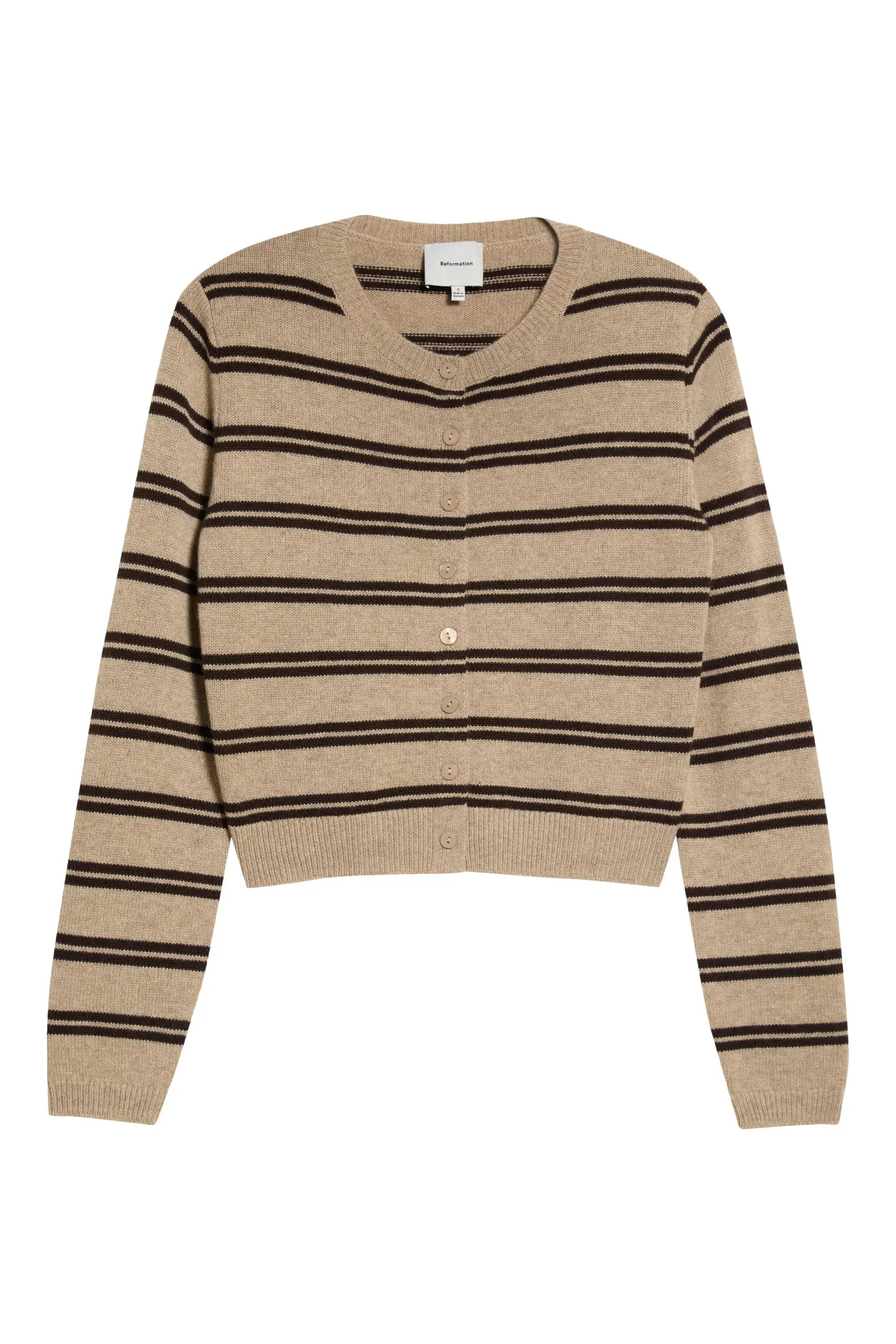Reformation Clara Cashmere Crew Cardigan (Women) | Nordstrom | Nordstrom