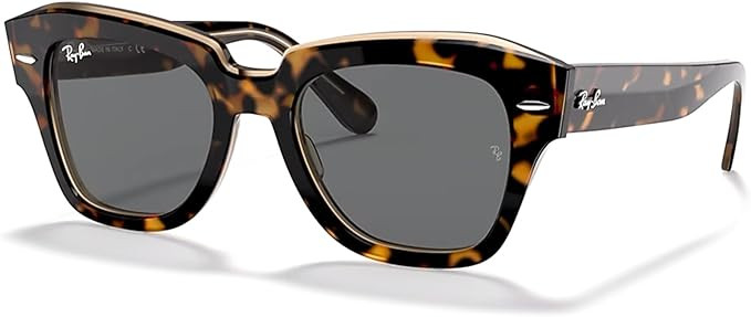 Ray-Ban State Street RB2186 Square Sunglasses for Men for Women + BUNDLE With Designer iWear Eyew... | Amazon (US)