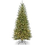 National Tree Company Pre-Lit Artificial Slim Christmas Tree, Green, White Lights, Includes Stand... | Amazon (US)