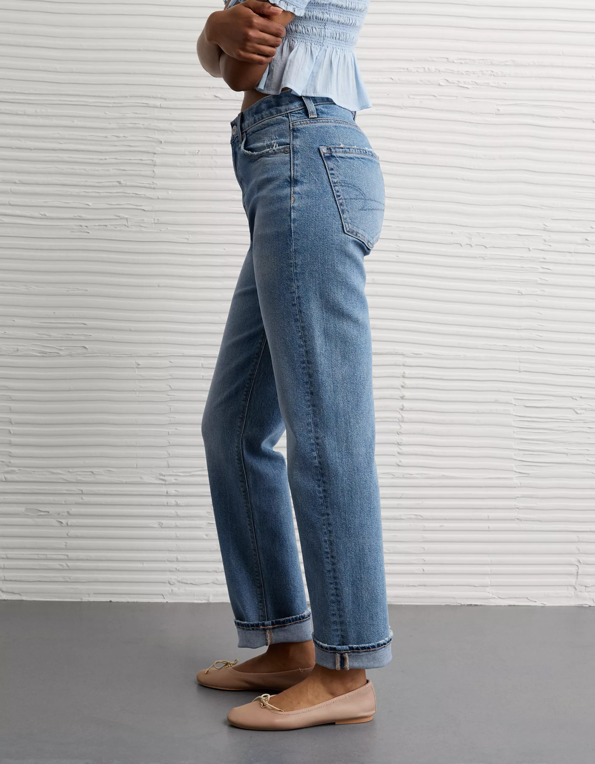 AE Stretch Super High-Waisted Ankle Straight Jean | American Eagle Outfitters (US & CA)