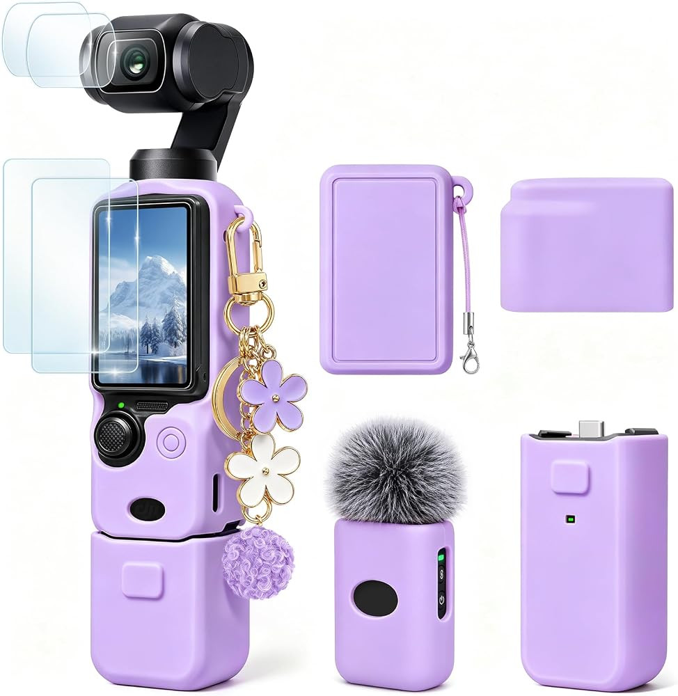 Case for DJI Osmo Pocket 3/Xtra Muse Camera,Soft Silicone Protector,Purple | Amazon (US)