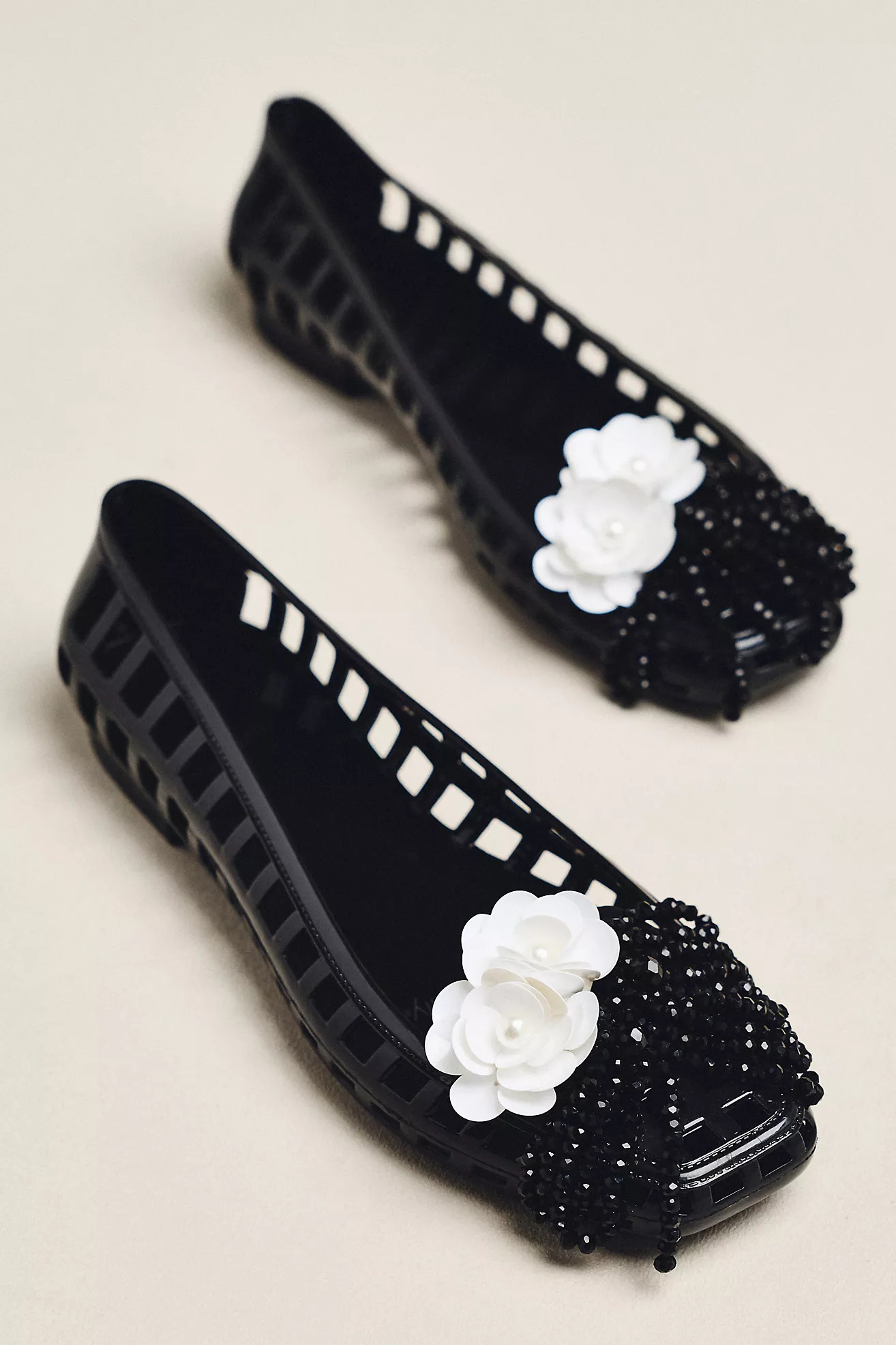 Heavenly Jelly Blushing Flower Jelly Flats | Anthropologie (US)