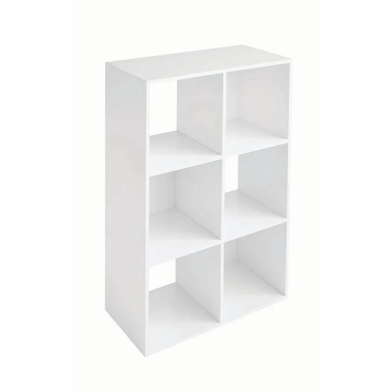 Mainstays 11" 6-Cube Storage Organizer, White | Walmart (US)